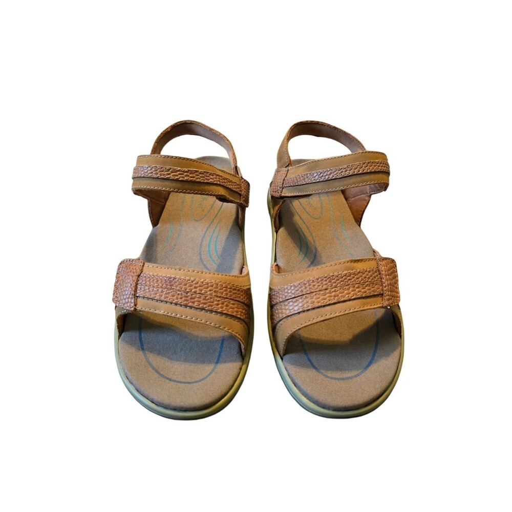 Orthofeet Paloma Women’s Brown Leather Strappy Sandals/ Size 9
